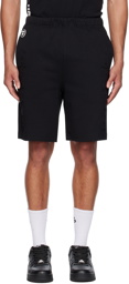 AAPE by A Bathing Ape Black Embossed Shorts