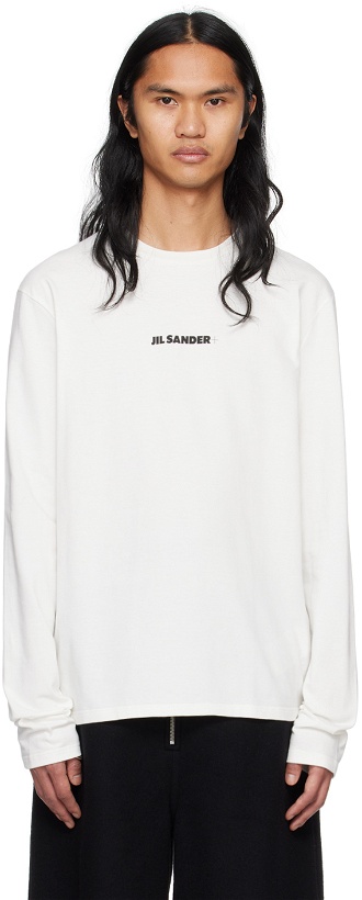 Photo: Jil Sander White Oversized Long Sleeve T-Shirt