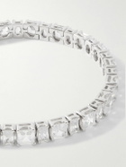 Hatton Labs - Puzzle Tennis Silver Cubic Zirconia Bracelet - Silver