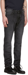 AMI Alexandre Mattiussi Black Ami Fit Jeans