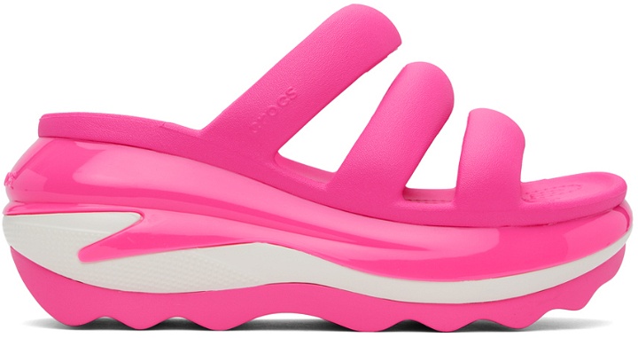 Photo: Crocs Pink Mega Crush Triple Strap Sandals