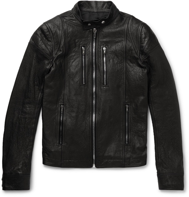 Photo: Rick Owens - Ies Leather Jacket - Black