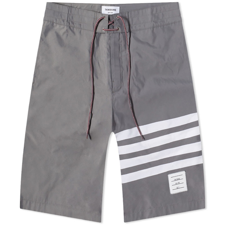 Photo: Thom Browne Swim Tech Engineered Stripe Board Short