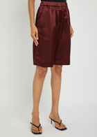 Day Birger ET Mikkelsen Denny Satin-twill Shorts Burgundy