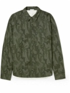 James Perse - Camouflage-Print Fleece-Lined Cotton-Gabardine Jacket - Green