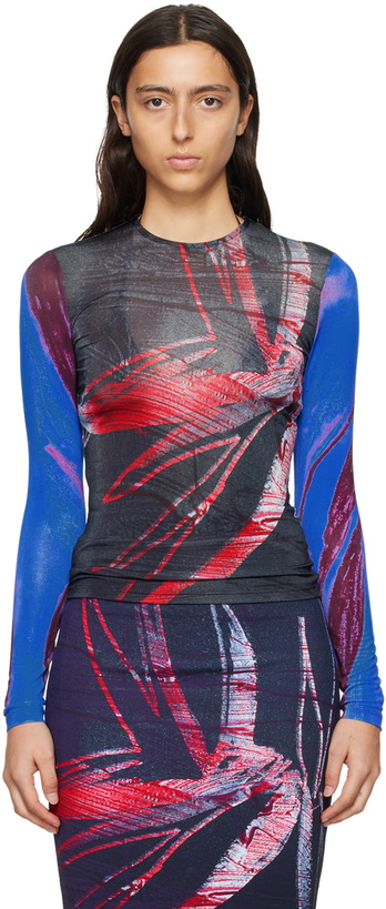 Photo: Louisa Ballou Multicolor Printed Long Sleeve T-Shirt