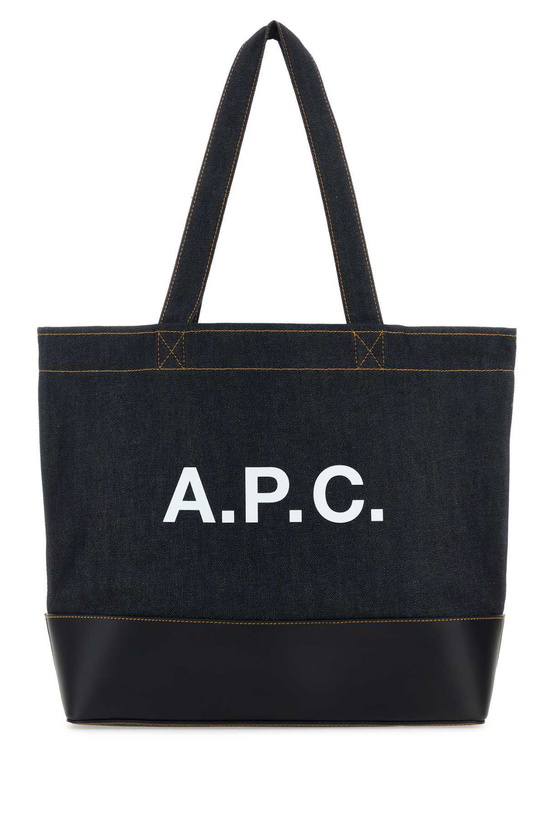 Photo: A.P.C. Large shopping Axel Navy Denim Bag