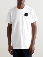 Moncler - Logo-Appliquéd Cotton-Jersey T-Shirt - White