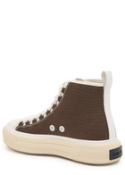 Amiri MA Court Hi Logo-embroidered Canvas Sneakers Brown