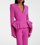 Safiyaa Double-breasted peplum blazer