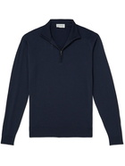 John Smedley - Barrow Merino Wool Half-Zip Sweater - Blue