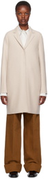 Harris Wharf London Off-White Cocoon Coat