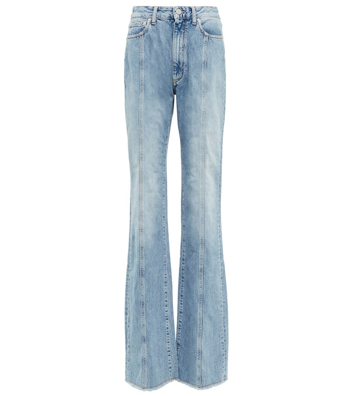 Photo: Alessandra Rich Paneled high-rise flared jeans