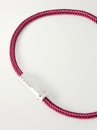 Le Gramme - 5g Sterling Silver Woven Cord Bracelet - Burgundy