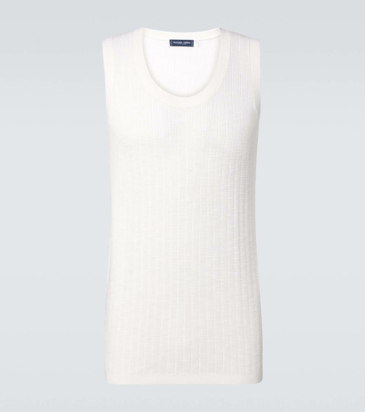Frescobol Carioca Prado cotton and linen-blend tank top