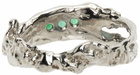 Vasiliki Silver Oysterling Gemstone Ring
