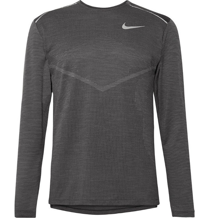 Photo: Nike Running - TechKnit Cool Ultra Dri-FIT T-Shirt - Dark gray