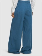 THE ROW Chan Velvet Mid Rise Wide Pants