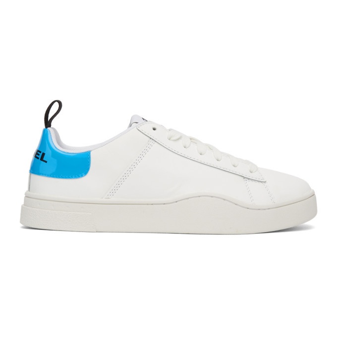 Photo: Diesel White and Blue S-Clever LS Low Sneakers