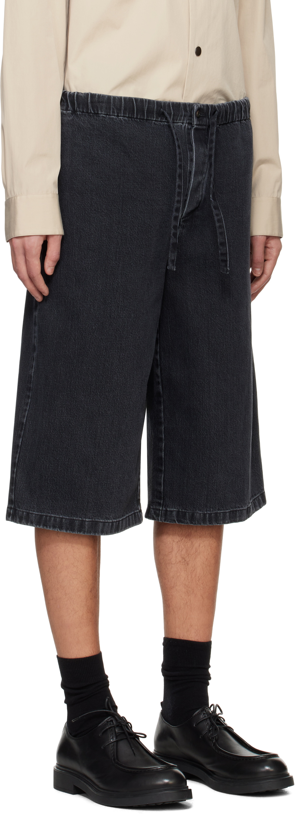 Rier Black Bermuda Denim Shorts