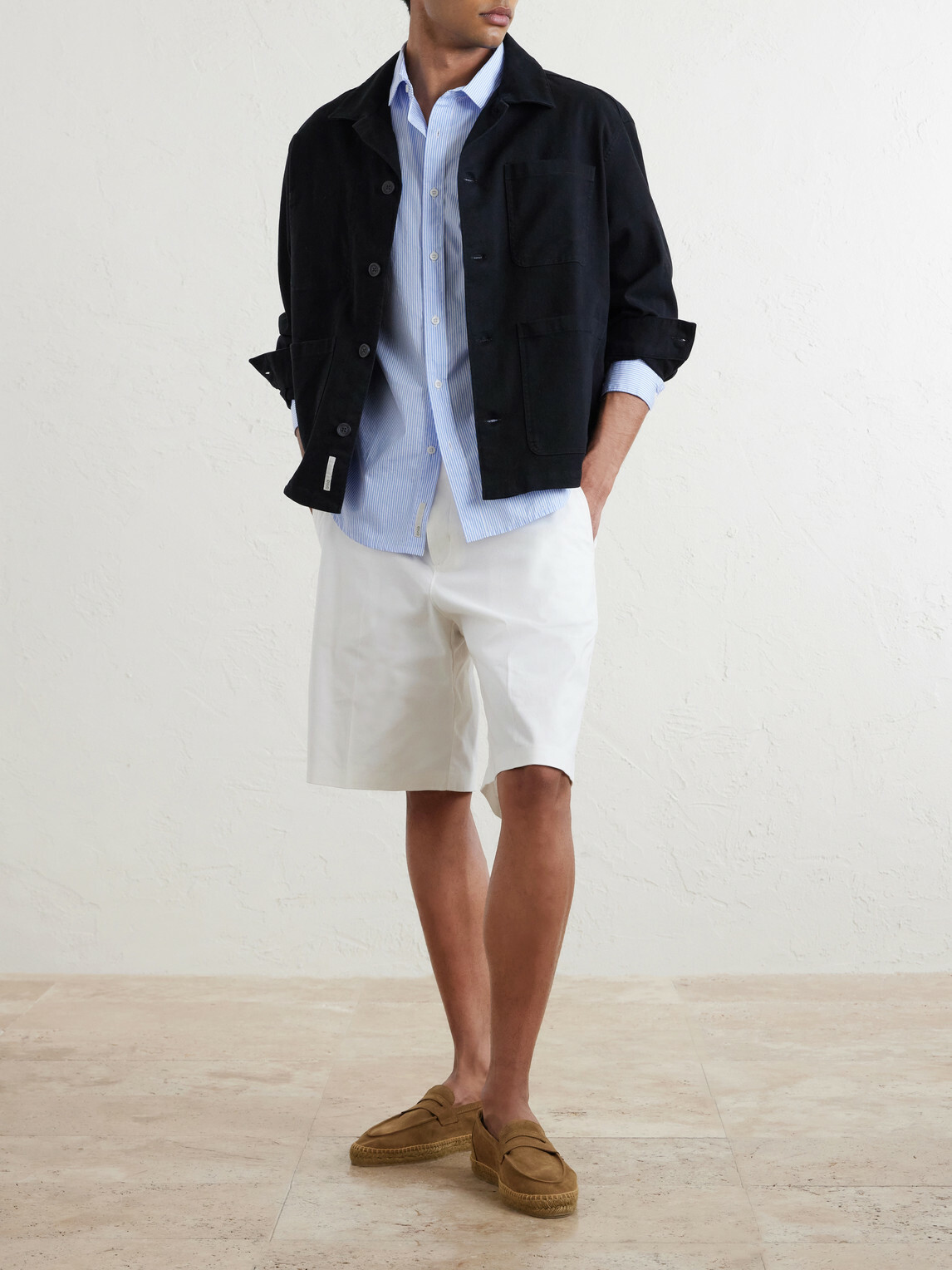 Onia - Cotton-Blend Twill Chore Jacket - Black