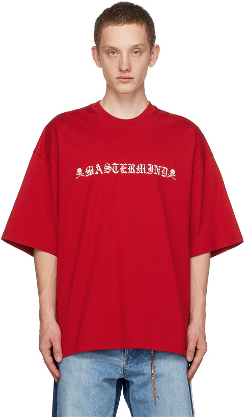 Photo: mastermind JAPAN Red Rubbed T-Shirt