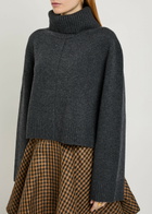 Ganni Turtle-neck Wool Jumper Black