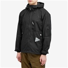 and wander Men's Breathable Ripstop Hooded Jacket in Black