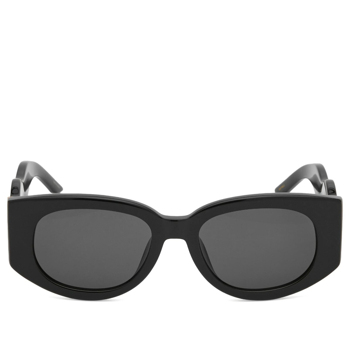 Casablanca WAVE サングラス セルフレーム ブラック Casablanca Women's Oval Wave Sunglasses in Black Casablanca
