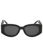 Casablanca Women's Oval Wave Sunglasses in Black 