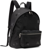 Burberry Black Equestrian Knight Backpack