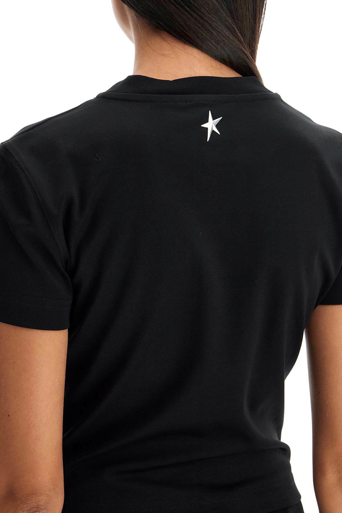 MUGLER cropped t-shirt with piercing Black Mugler