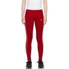 adidas Originals Red 3-Stripes Leggings