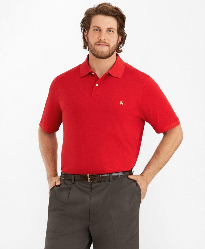 Photo: Brooks Brothers Men's Golden Fleece Big & Tall Supima Polo Shirt | Red