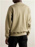 Off-White - Logo-Embroidered Cotton-Jersey Sweatshirt - Neutrals