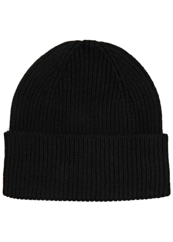 Photo: Colorful Standard Ribbed Wool Beanie - Black - One Size