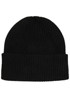 Colorful Standard Ribbed Wool Beanie - Black - One Size
