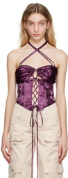 KIM SHUI SSENSE Exclusive Purple Corset Camisole