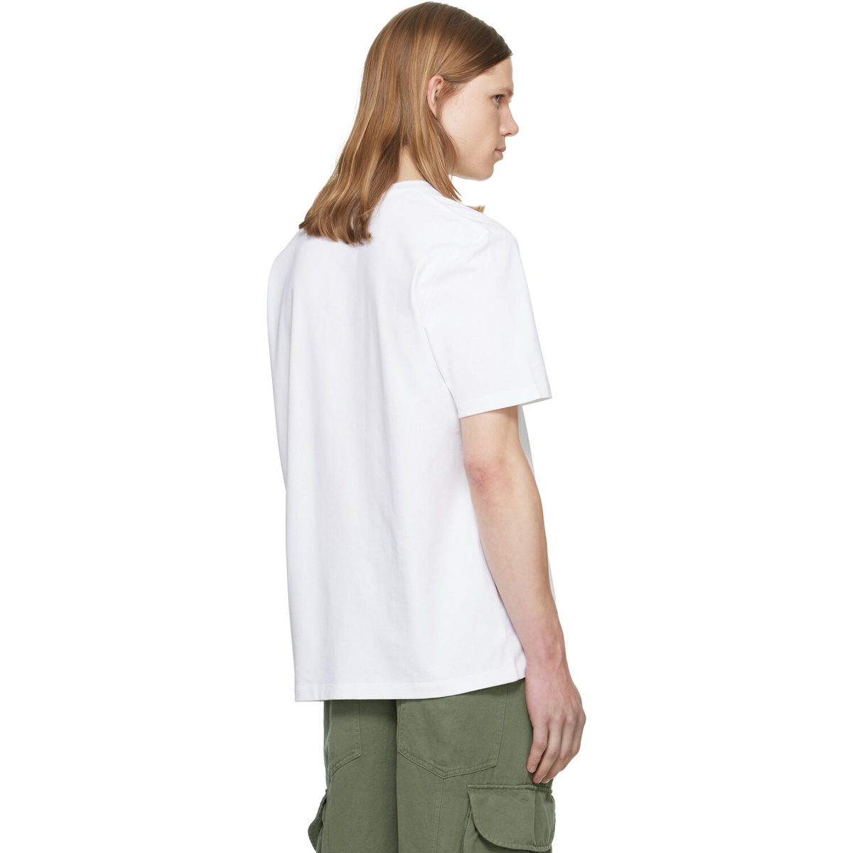 BALMAIN White Embroidered 'Balmain Paris' T-shirt