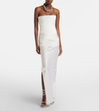 Rene Caovilla Chandelier embellished satin sandals