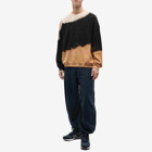 Noma t.d. Men's Hand Dyed Twist Crew Neck Sweat in Black/Orange/Beige