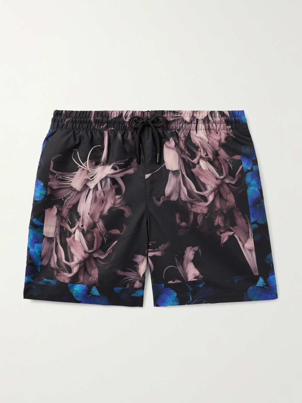 Dries Van Noten - Straight-Leg Mid-Length Printed Swim Shorts - Black