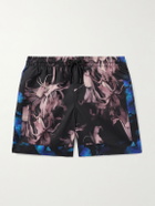 Dries Van Noten - Straight-Leg Mid-Length Printed Swim Shorts - Black