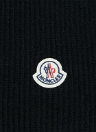Logo Patch Scarf in Black