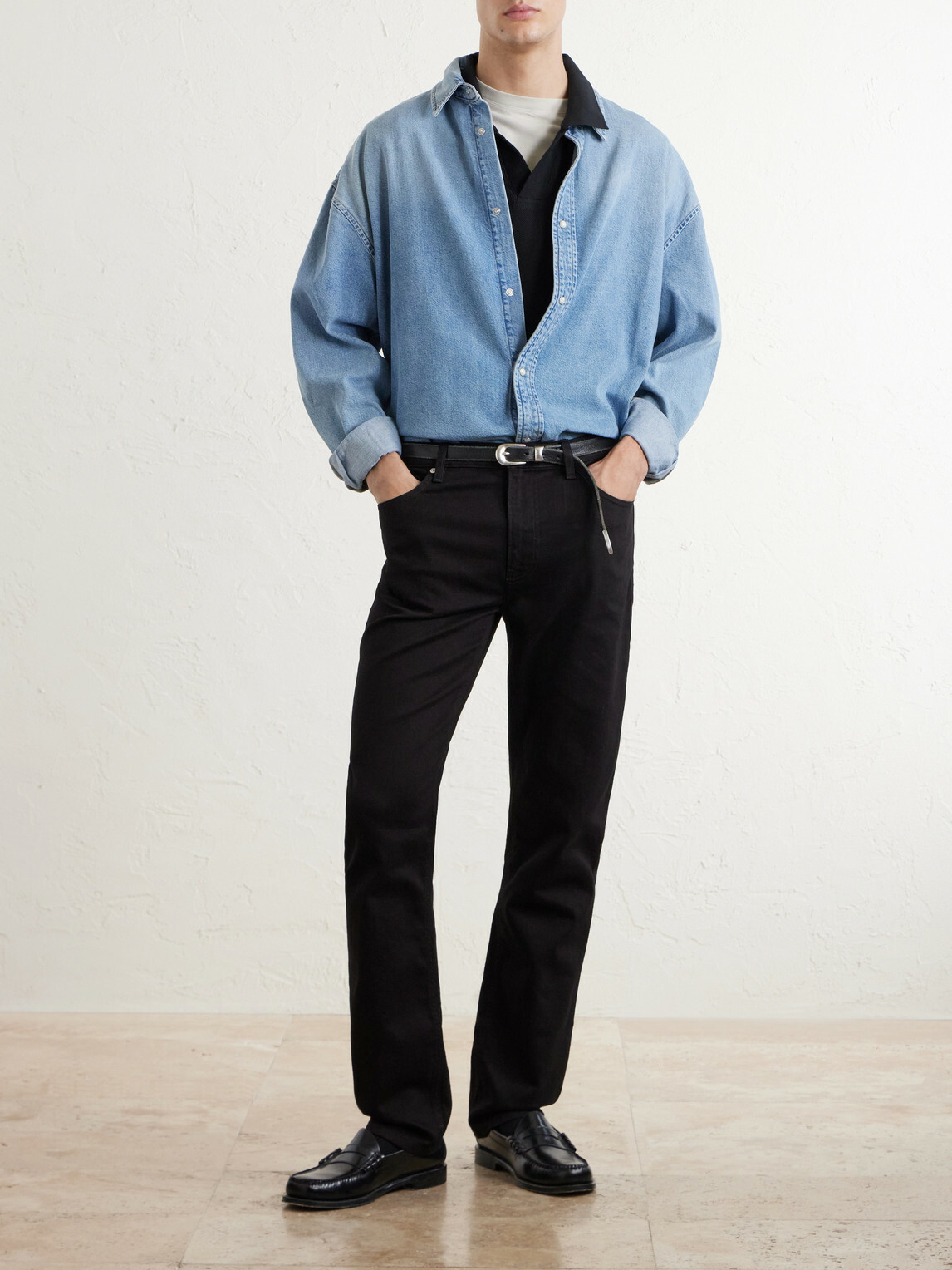 FRAME - Modern Straight-Leg Jeans - Black
