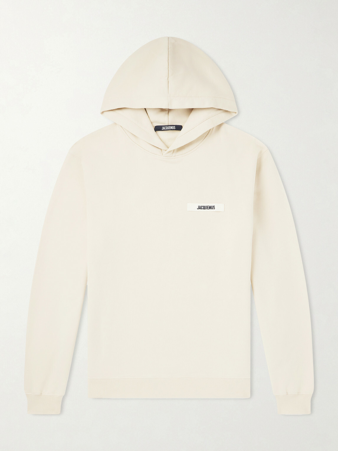 Jacquemus - Logo-Appliquéd Cotton-Jersey Hoodie - Neutrals