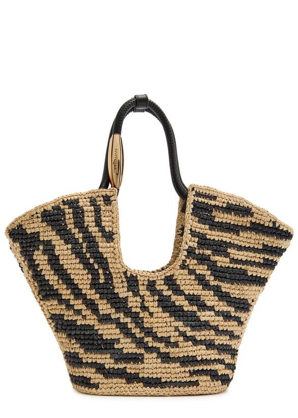 Photo: Zimmermann Goldentime Crochet Raffia Tote - Multi Animal - One Size
