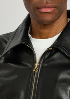 Amiri Blouson Leather Jacket Black