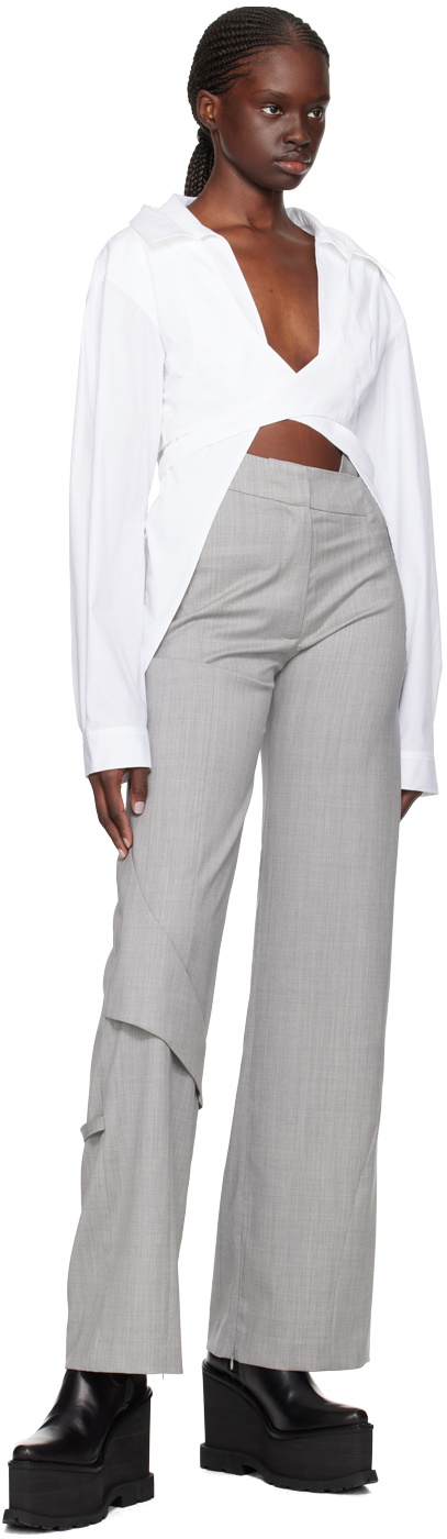 HELIOT EMIL Gray Fluid Trousers