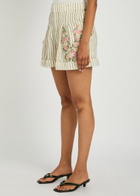 Agua BY Agua Bendita Rommy Embroidered Cotton-blend Shorts Multicoloured